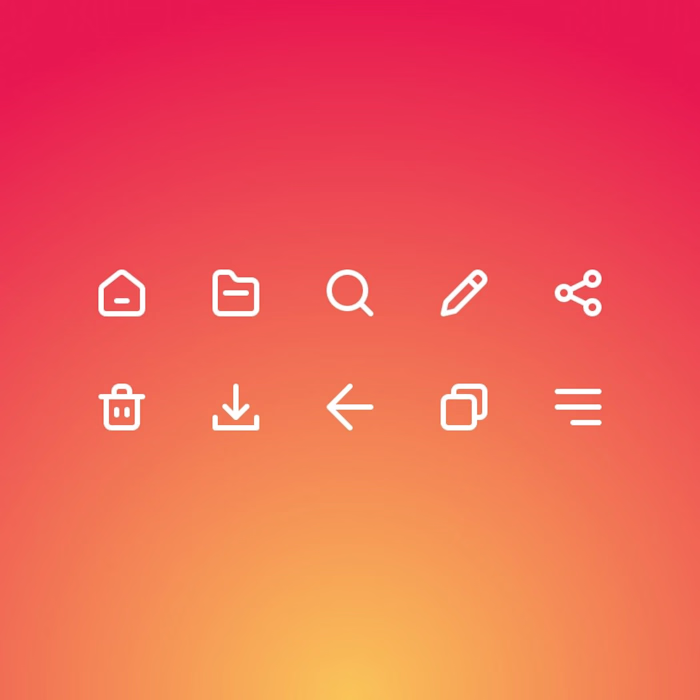 Icons for a Mobile App