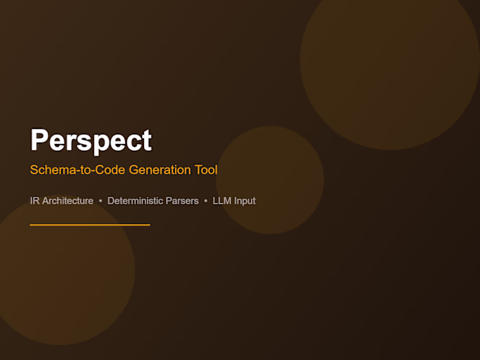 Perspect — Schema-to-Code Generation Tool