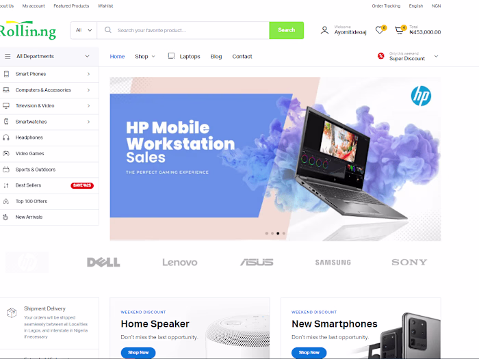 Rollin E-Commerce Web/Mobile Application