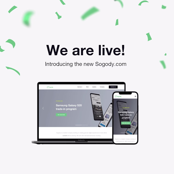 Website Lunch Campaign for Sogody