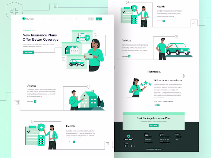 Insurance Plus Landing Page Design