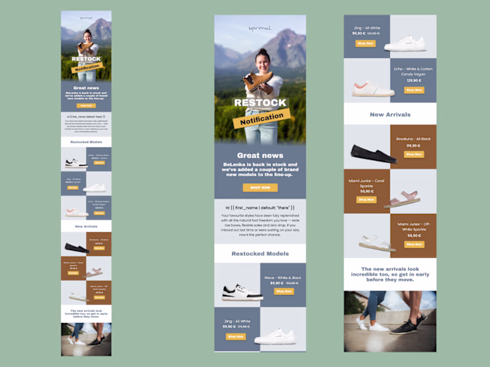 Figma email design for Bprimal