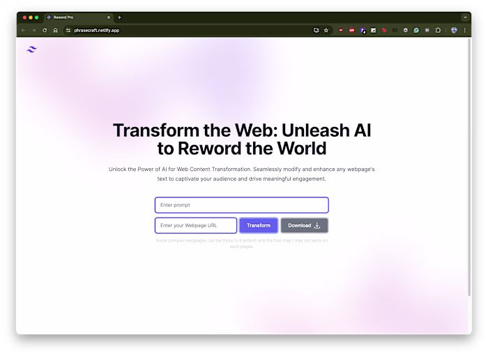 PhraseCraft: Revolutionize your web presence with AI-driven cont