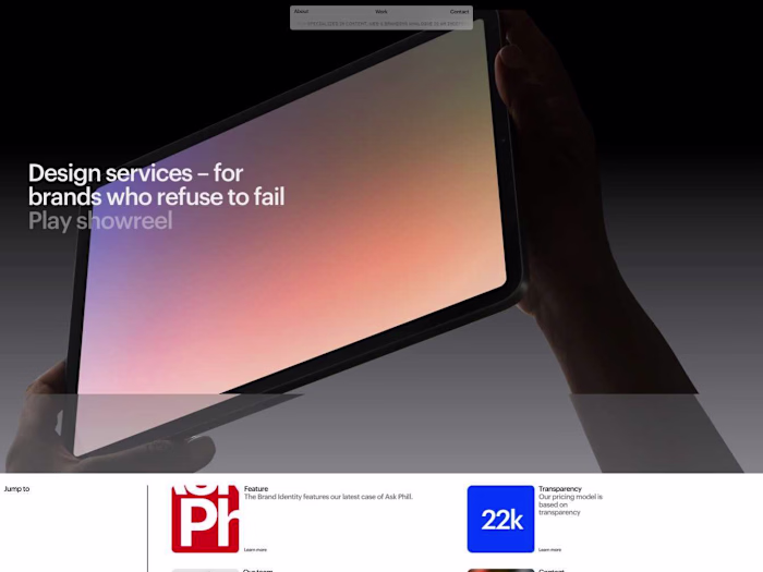 Framer Based Website For Design Agency