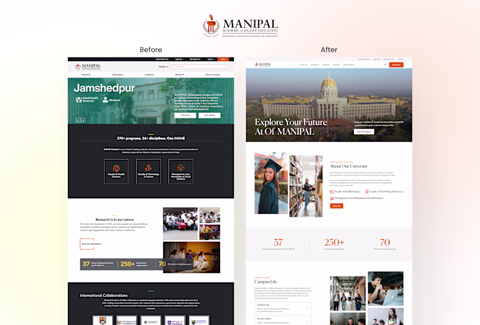 Manipal Academy of Higher Education Website Redesign