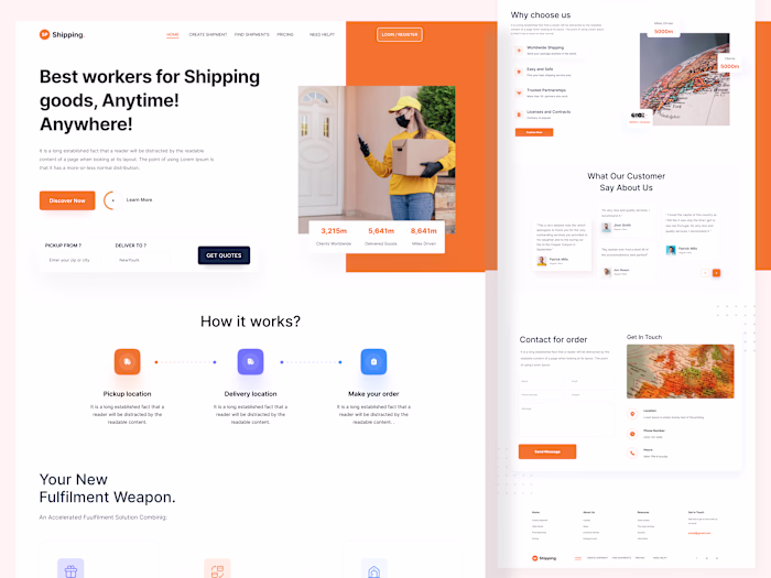 Shipping Landing Page