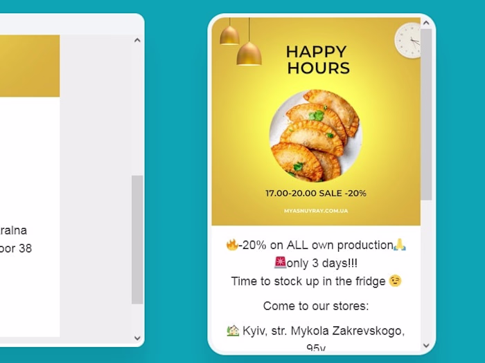 Create an Email campaign "Happy Hour"
