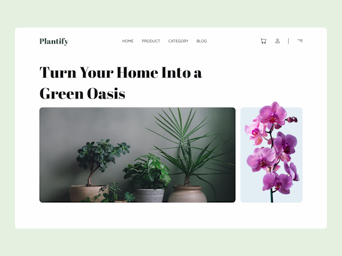 Plantify | Modern UI/UX Website for an Online Plant Store