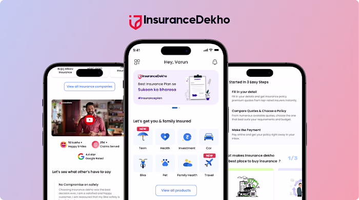 Designing the Homepage for the Insurance Dekho mobile app