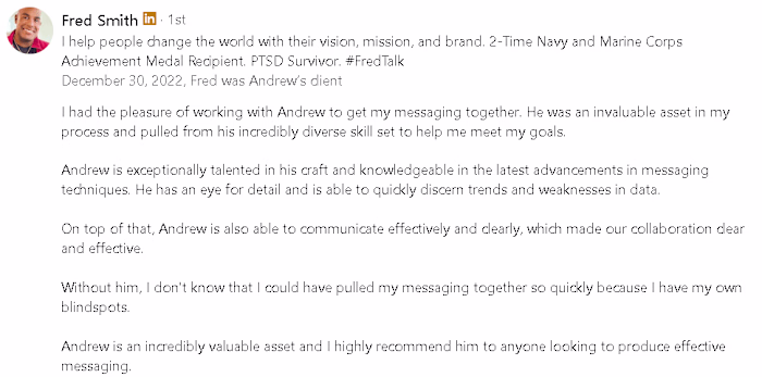 $5k+ after 2 meetings