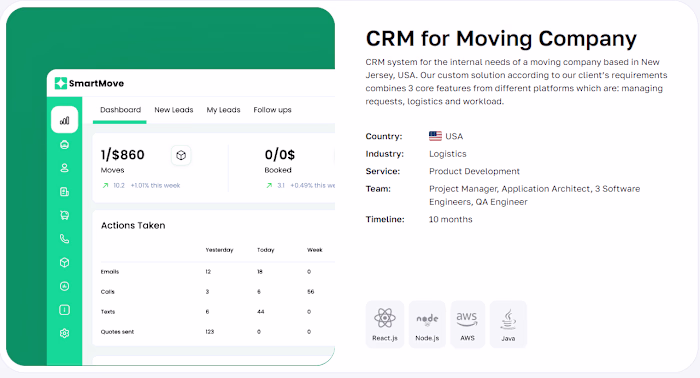 CRM for Moving Company
