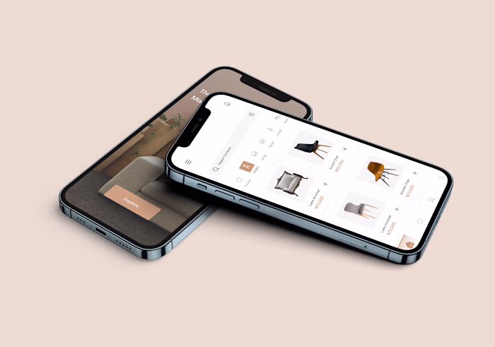 Clean and simple furniture app UI Design