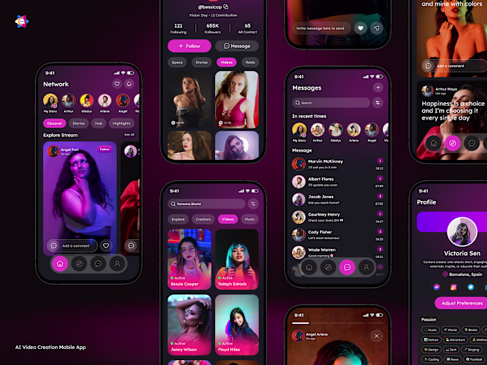 Video Stream Mobile App Design