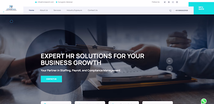 Responsive Website for hronepoint agency