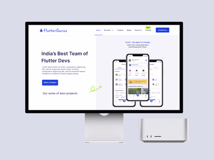 Flutter Gurus - Website Design
