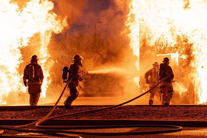 Worked with a firefighter in