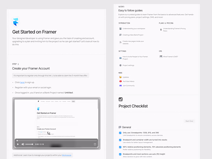 GetStarted - Framer Starter Guide