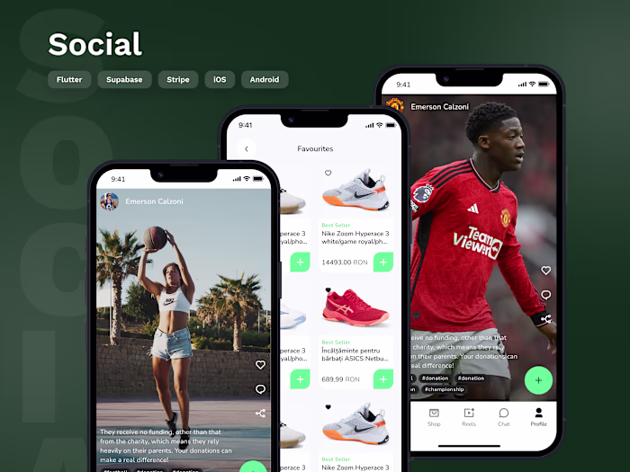 Social network for atheletes | FlutterFlow & Supabase