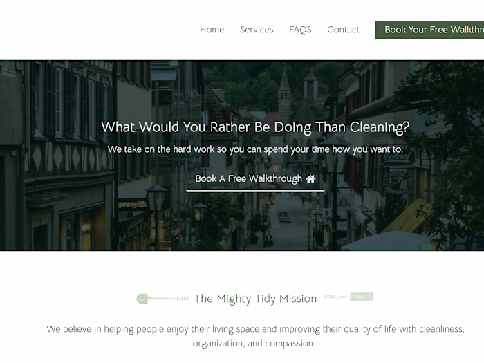 Website Design - Mighty Tidy Fort Wayne