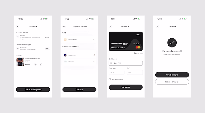 Mobile Checkout Experience Design for eCommerce Platform