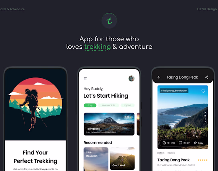 Trekking Mobile App - Complete UX Design