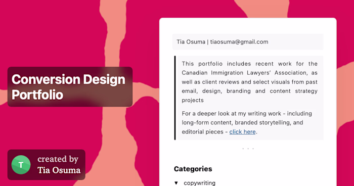 Conversion Design Portfolio