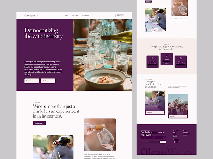 Landing Page Design for O'leaq