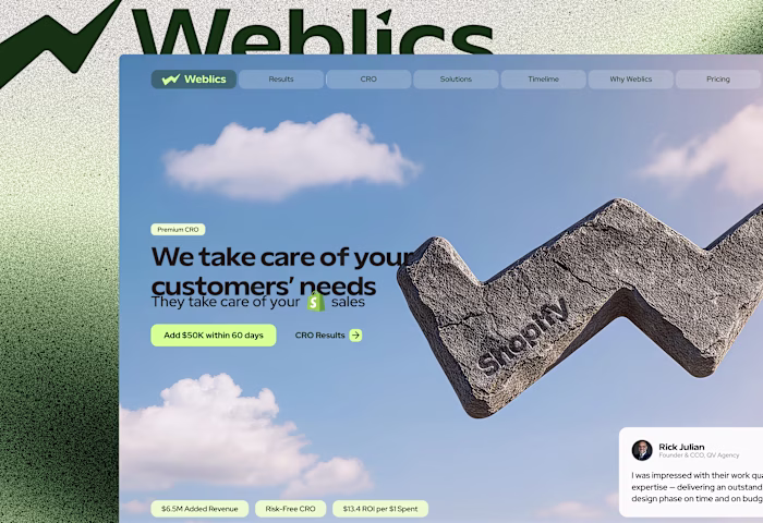 Weblics | Webflow Website | CRO Agency