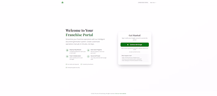 Art Of Franchise Portal