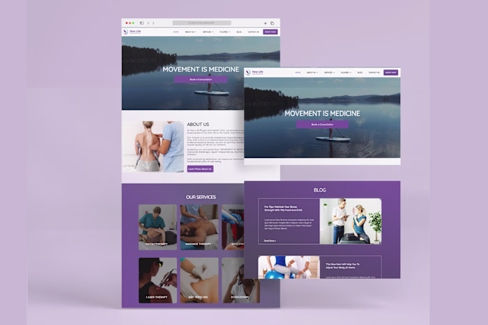 New Life- Physiotherapy Clinic Website