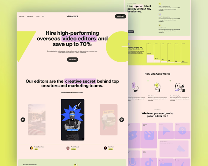 Webflow Website for video agency