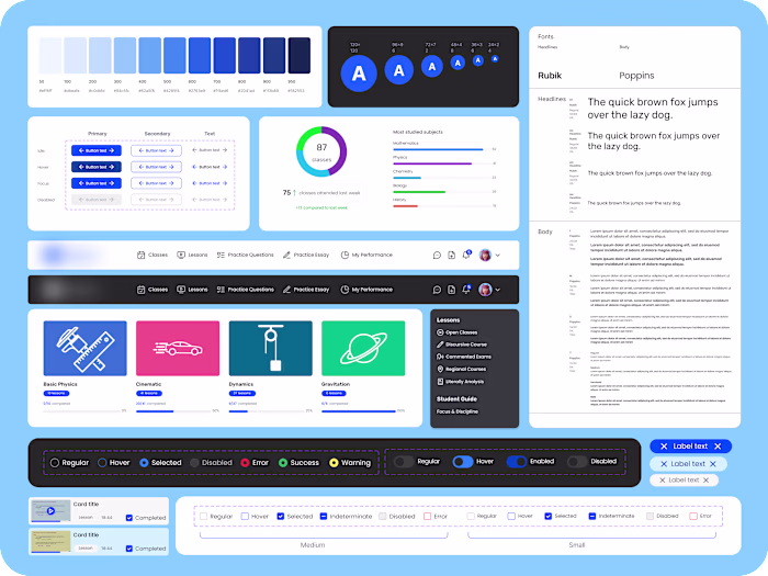 Scalable Design System for E-learning Platform