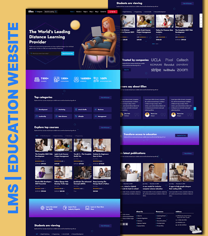 Education website | LMS | Elearning webstite design