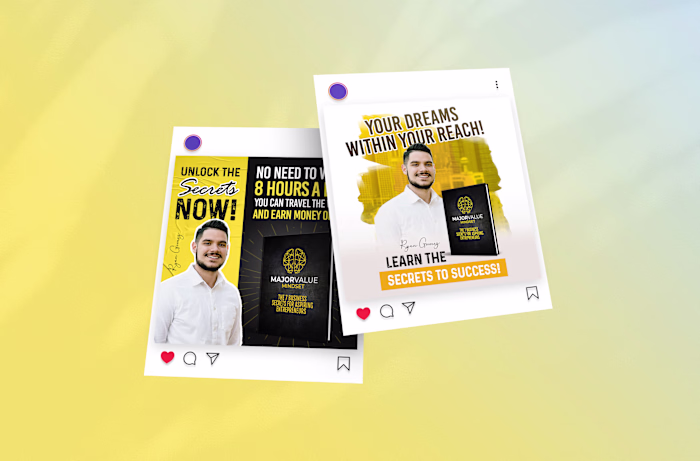 Social Media Content to Promote Major Value Mindset Ebook