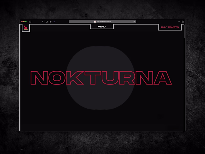 Nokturna Club –  Experimental Website Design