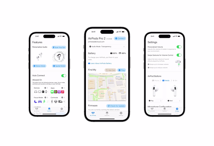 Redesign the Experience of AirPods Software on iPhone