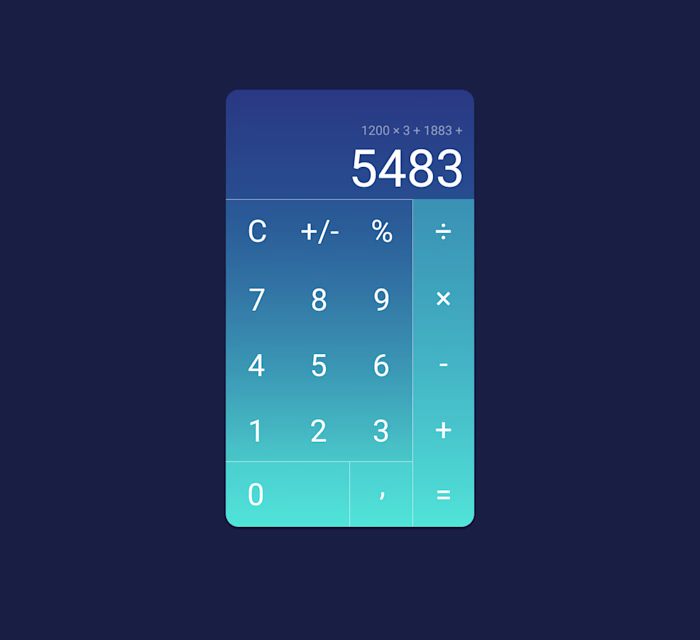 Day 004 — Calculator | 100 days UI challenge