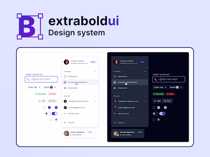 ExtraBold UI design system kit for Figma