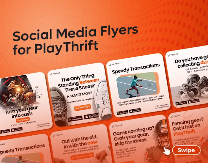 Social Media & Visual Identity Design for PlayThrift