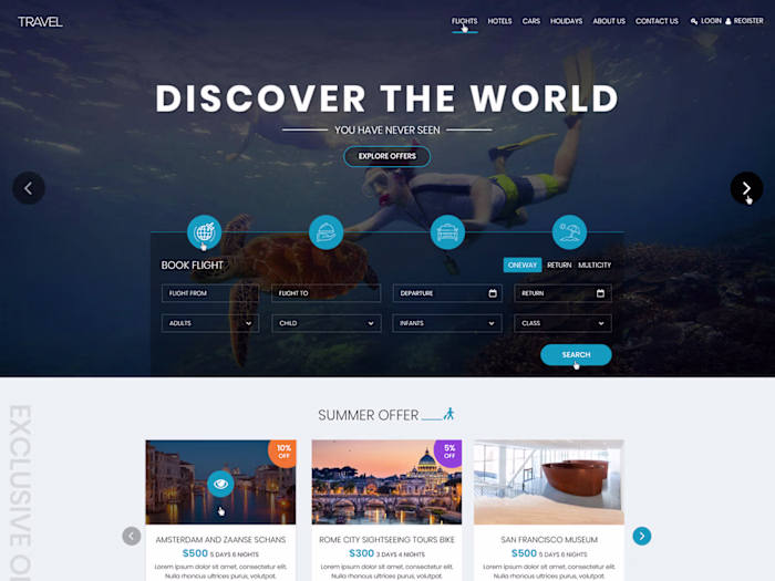 Travel Booking Website Re-design