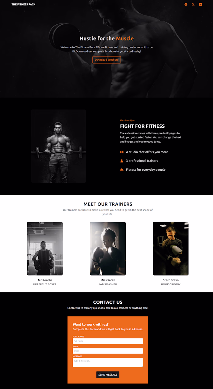The Fitness Pack - Web Design and Development