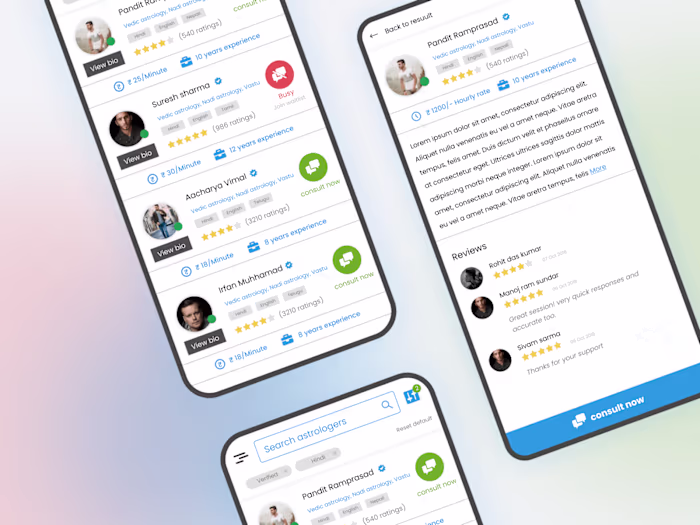 Astrologer Prediction Mobile App Design