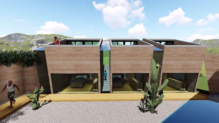 Rammed Earth Courtyard Residence