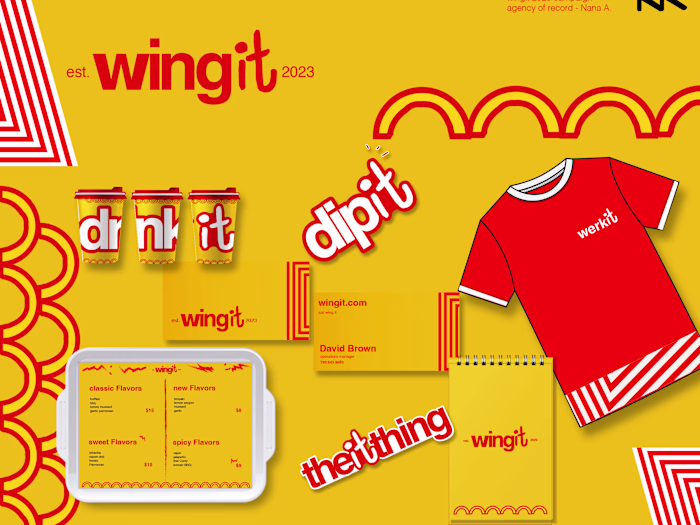 Brand Id Design for Wingit (fast food brand)