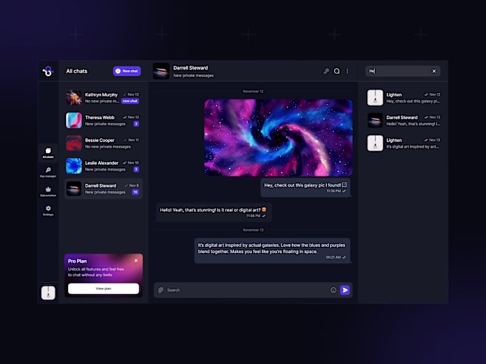 Key Sharer | Encrypted Chat Platform | Web, Mobile, Landing