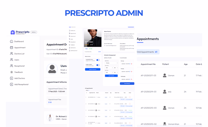 Clinics Appointment System - Admin Version