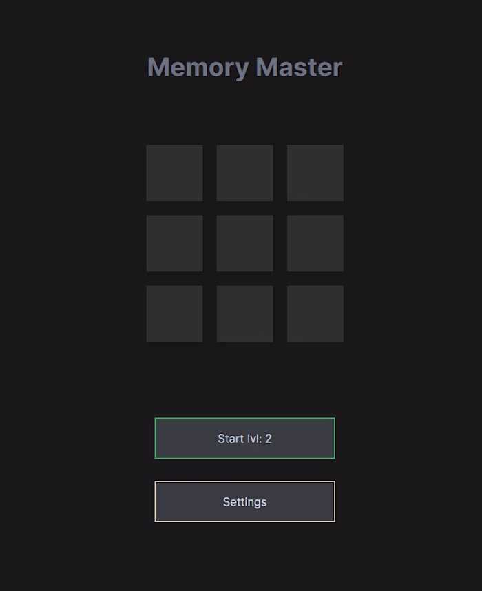Memory Master Game