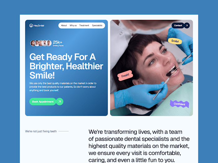 HeySmile! Dental Care Landing Page