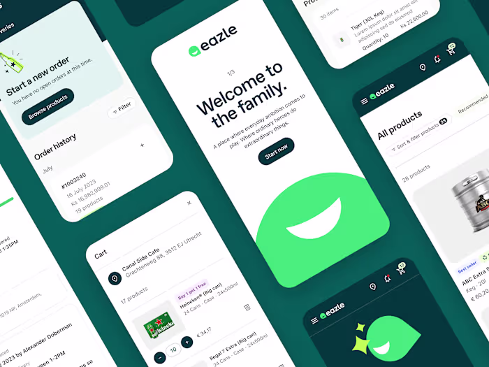 E-commerce Mobile App for shops, restaurants and bars