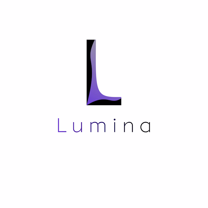 Lumina! where the “L” lights up. Minimalist wordmark. Custom...